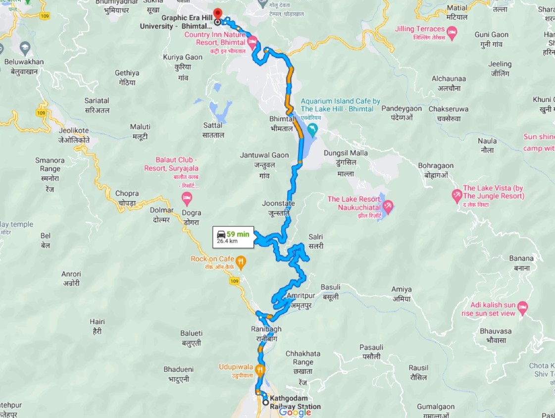 kgm to bhimtal